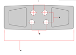 Komatsu 500mm Chain-On Rubber Pad - Heavy Duty